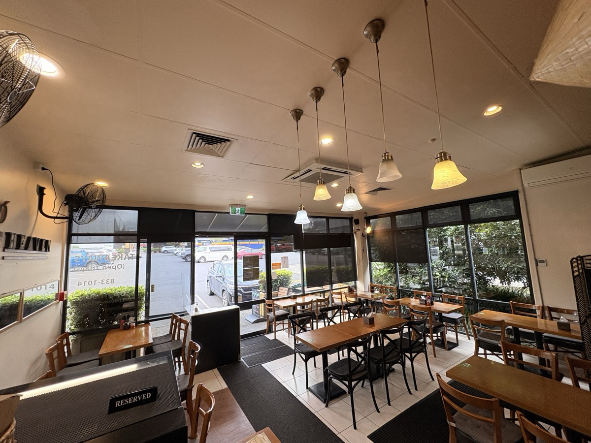 Pho Heaven dining room at Westgate Shopping Centre — where every table hears the warning