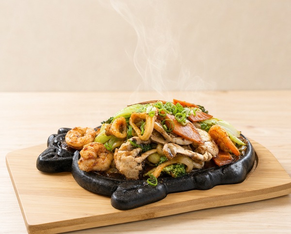 Sizzling Black Bean Plate